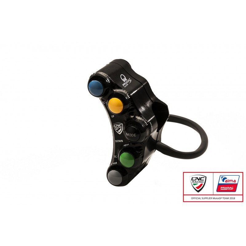CNC Racing PRAMAC RACING LIMITED EDITION Left Hand Side Billet 7 Button RACE Switch for Ducati Panigale / Streetfighter V4 / S / R / Speciale (18-24) CNC Racing PRAMAC RACING LIMITED EDITION Left Hand Side Billet 7 Button RACE Switch for Ducati Panigale / Streetfighter V4 / S / R / Speciale (18-24)